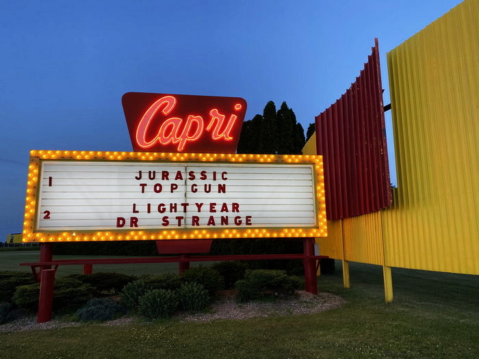 Capri Drive-In Theatre - JUNE 18 2022 PHOTO (newer photo)